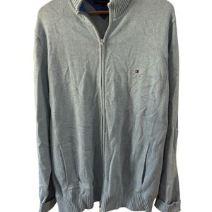 Tommy Hilfiger‎ Men's Light Blue Zip-Up Sweater Size 2XL
